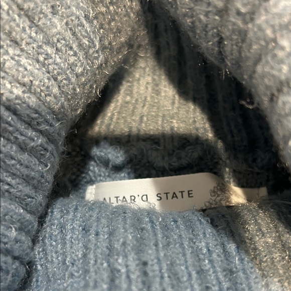 Altar'd State Soft Blue Knit Sweater - Picture 2 of 5